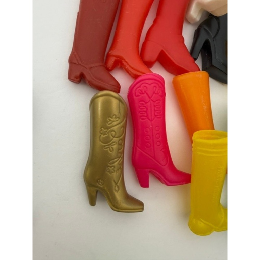 Vintage Fashion & Barbie Doll Boot Lot Mixed Colors Styles Go-Go Riding Fashion - Picture 8 of 9